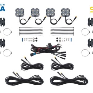 Diode Dynamics  Stage Series Rock Light Kit (Blue, Red, Green And Amber Lenses, 4-Piece Pack) Can-Am Maverick (2017-2025)
