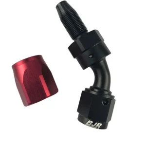 AN16 Swivel Hose End-45° Black