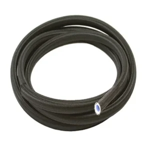 AN4 BLACK STAINLESS STEEL BRAIDED PTFE HOSE